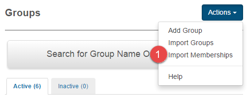 Import Memberships button