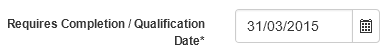 Other Learning completion date entry