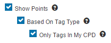 Show Points sub-options