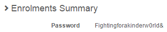 Password visible in user list