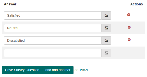Survey Question options example