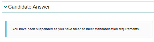 S2 Marking – failed standardisation notification