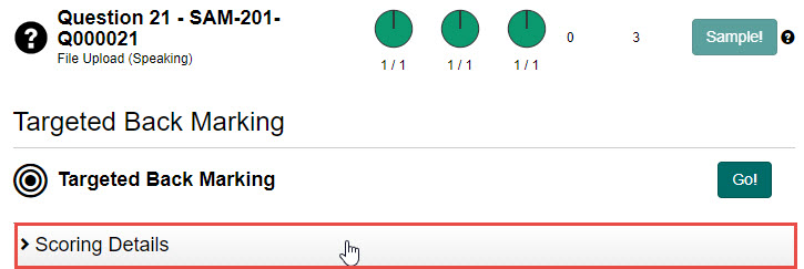 Scoring Details expandable section