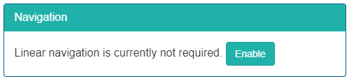 Navigation tool - linear disabled