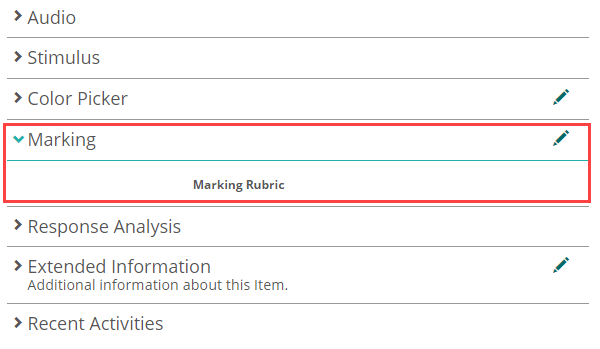 Marking section