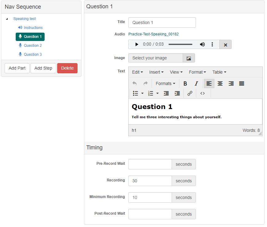 Multiple steps example