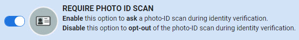 Enabled setting