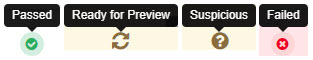 Status icons in the Status column