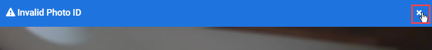 Close button on expanded view