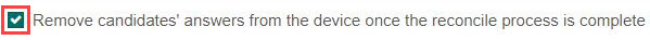 Remove answers checkbox selected