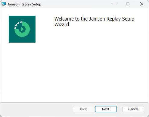 The first install screen for Windows.